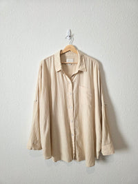 Neutral Oversized Button Up (L)