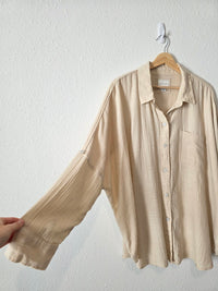 Neutral Oversized Button Up (L)