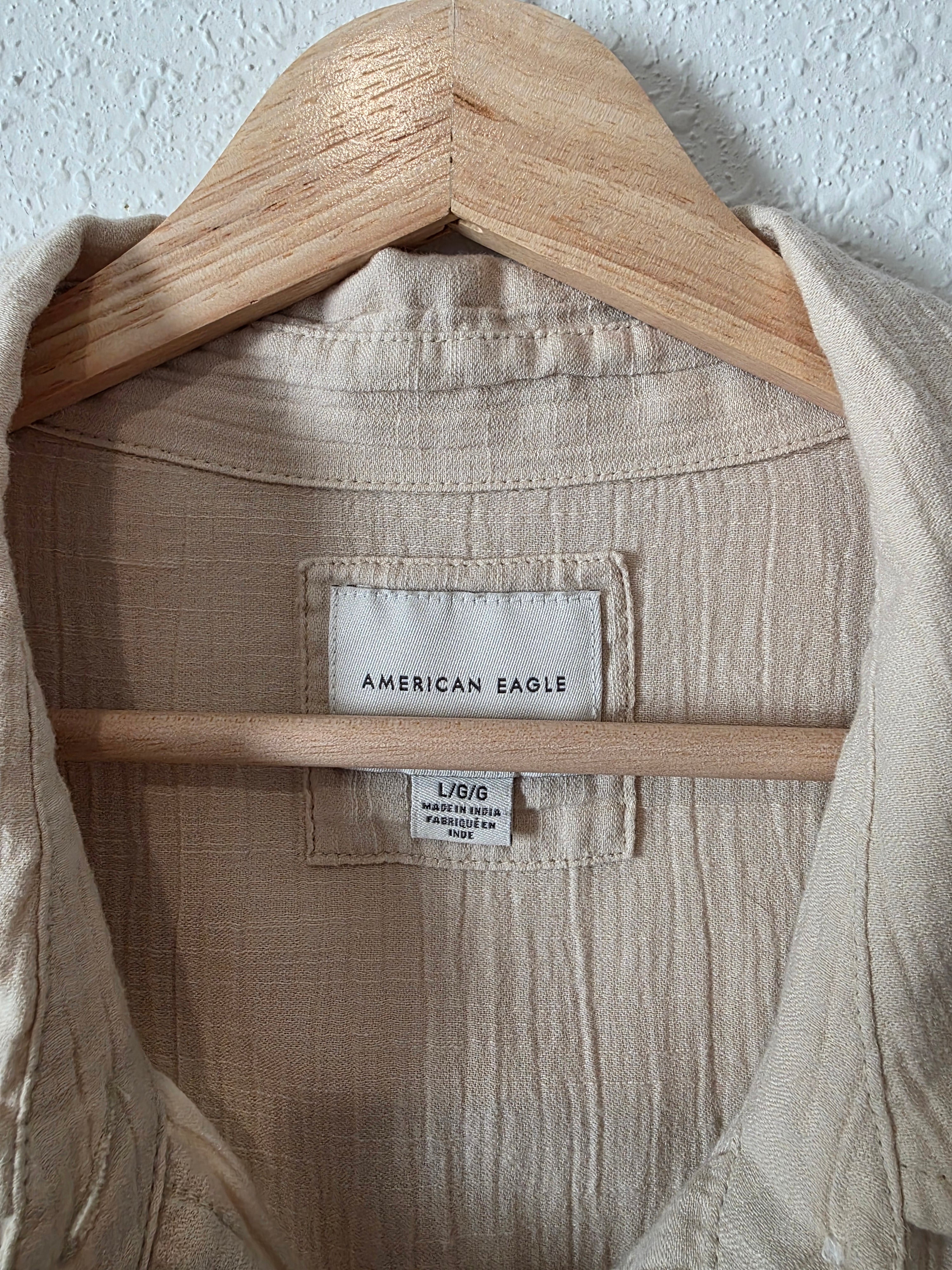 Neutral Oversized Button Up (L)