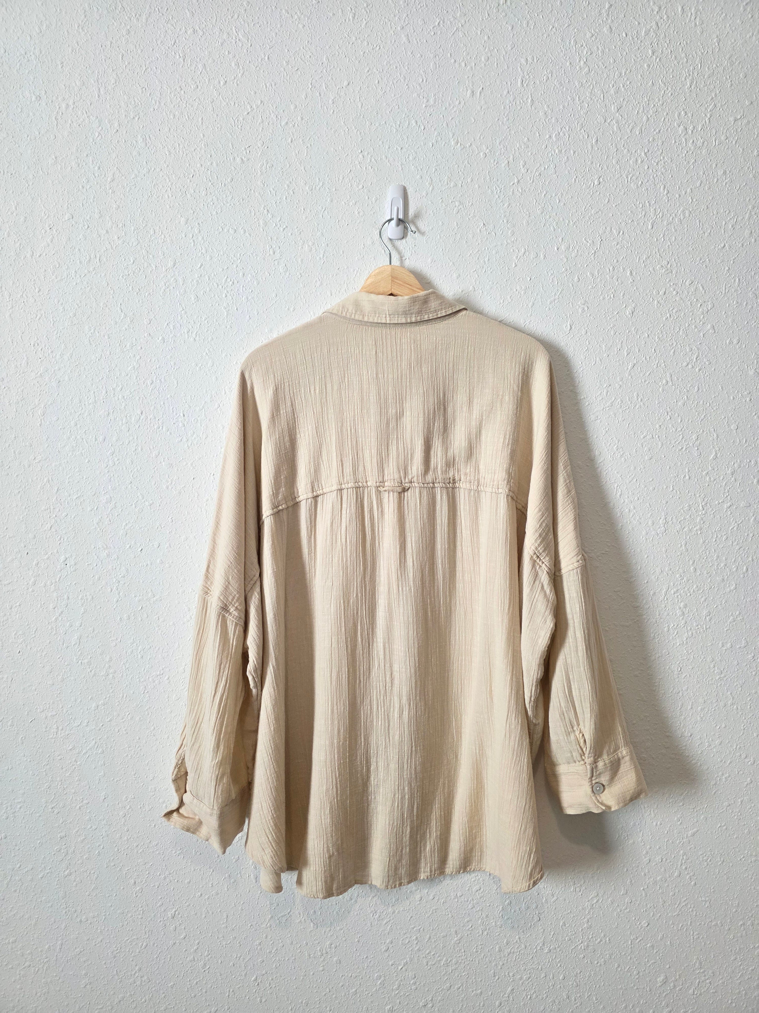 Neutral Oversized Button Up (L)