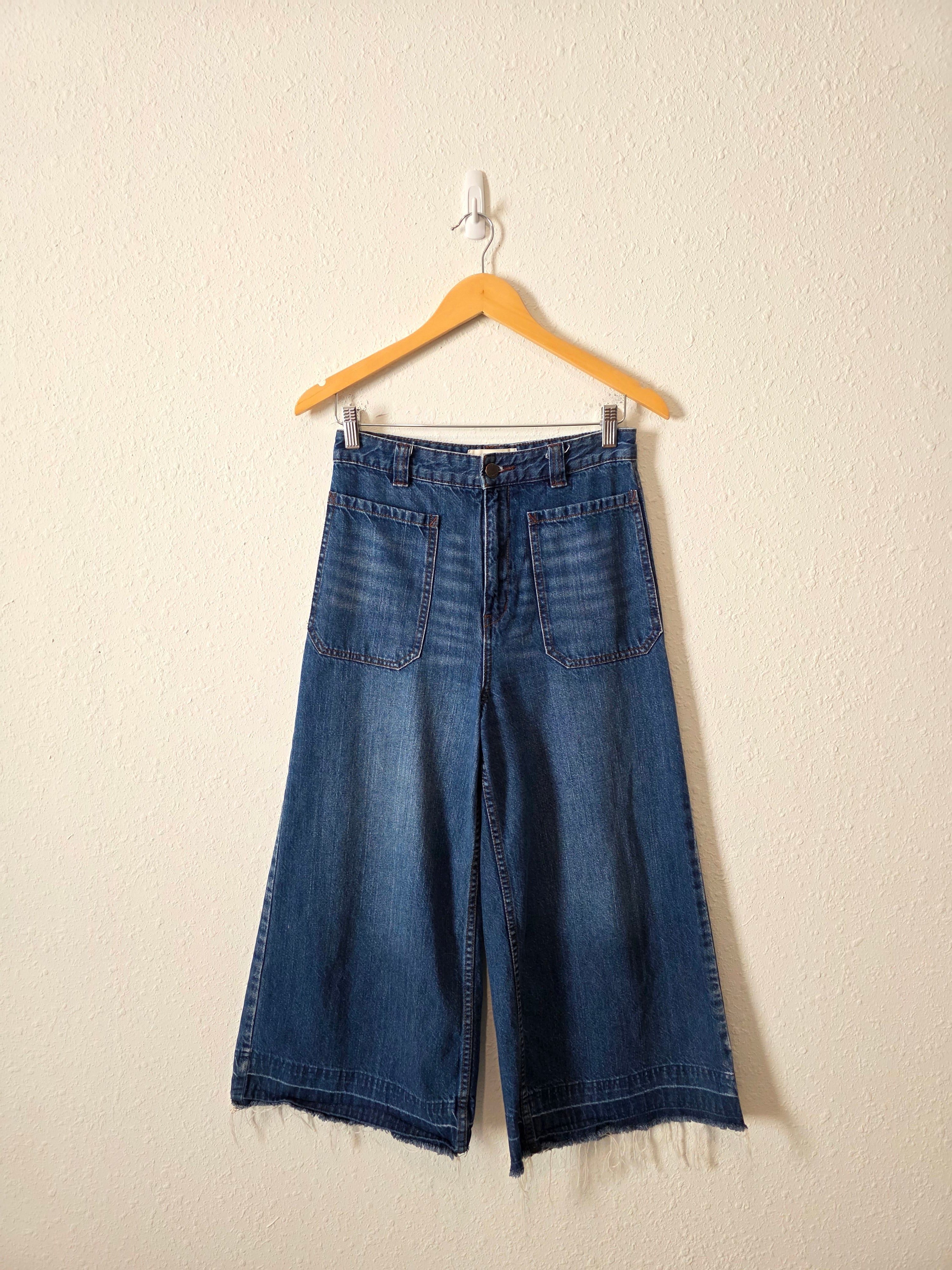 Free People Wide Leg Crop Jeans (26)