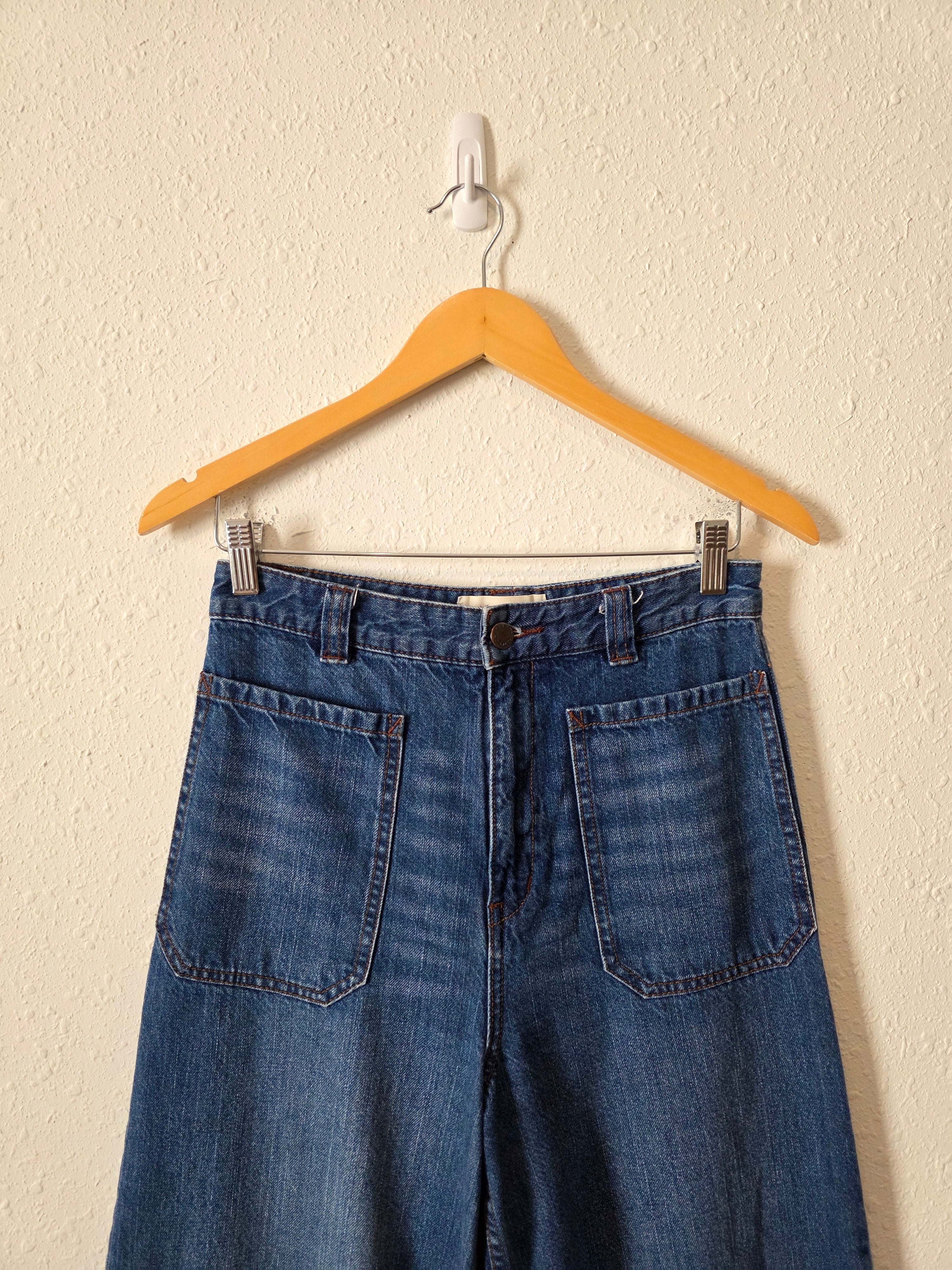 Free People Wide Leg Crop Jeans (26)