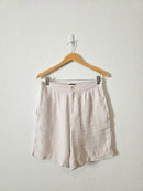 Neutral Linen Relaxed Shorts (M)