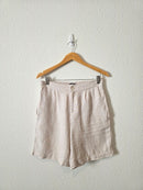Neutral Linen Relaxed Shorts (M)