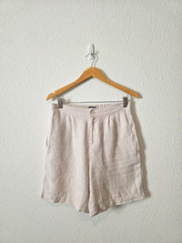 Neutral Linen Relaxed Shorts (M)