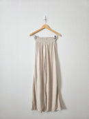 Oat Linen Blend Wide Leg Pants (M)