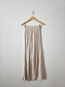 Oat Linen Blend Wide Leg Pants (M)