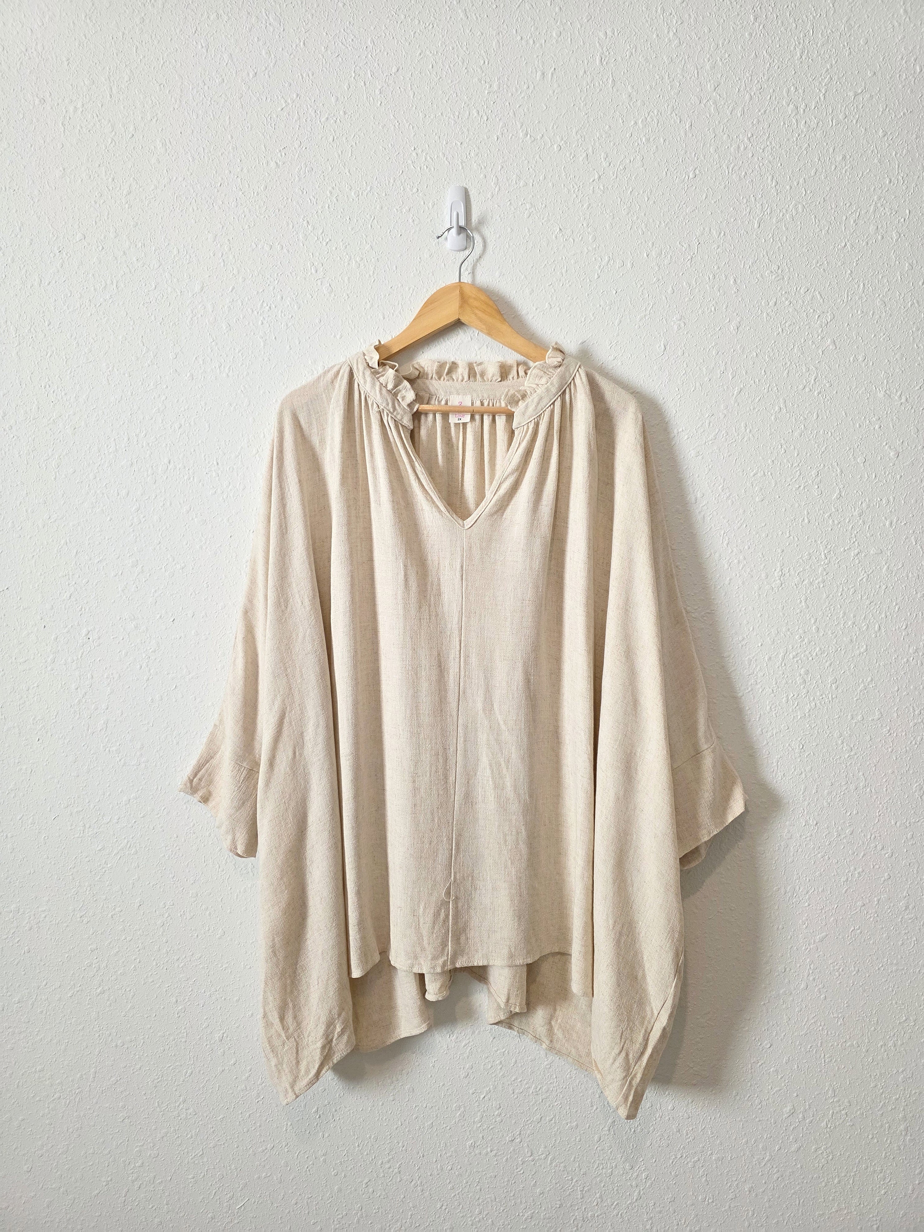 Oat Linen Blend Tunic Top (2X)