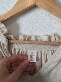 Oat Linen Blend Tunic Top (2X)