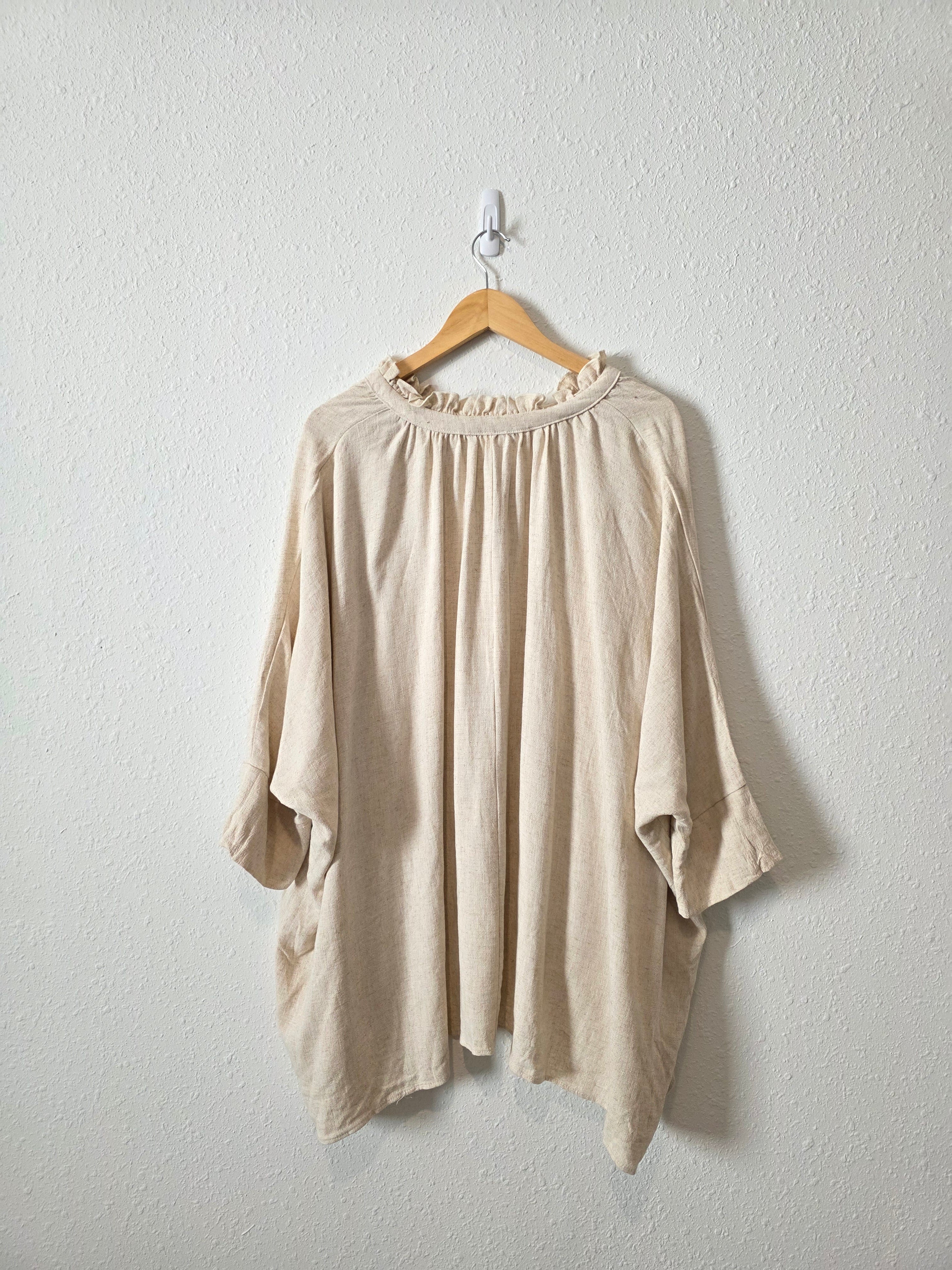 Oat Linen Blend Tunic Top (2X)
