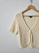 Vintage Crochet Knit Cotton Top (M)