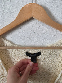 Vintage Crochet Knit Cotton Top (M)