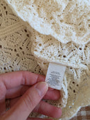 Vintage Crochet Knit Cotton Top (M)