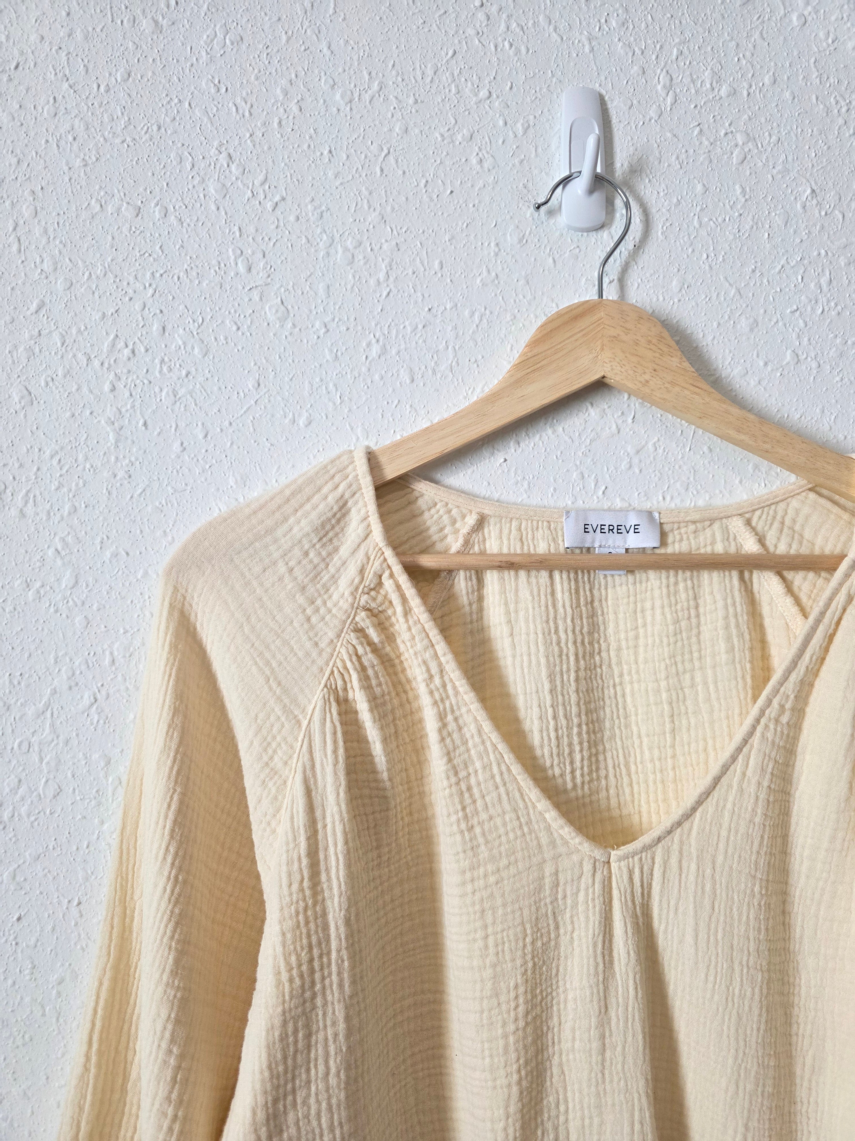Evereve Cotton Gauze Relaxed Top (S)