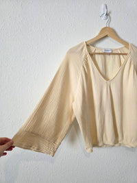 Evereve Cotton Gauze Relaxed Top (S)