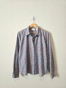 Vintage Floral Cotton Button Up (L)