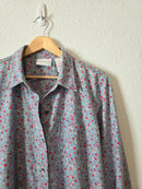 Vintage Floral Cotton Button Up (L)