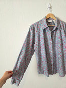 Vintage Floral Cotton Button Up (L)