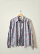 Vintage Floral Cotton Button Up (L)