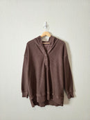 Aerie Chocolate Brown Hooded Sweatshirt (XS)