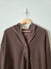 Aerie Chocolate Brown Hooded Sweatshirt (XS)