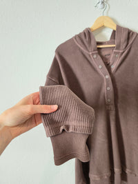Aerie Chocolate Brown Hooded Sweatshirt (XS)