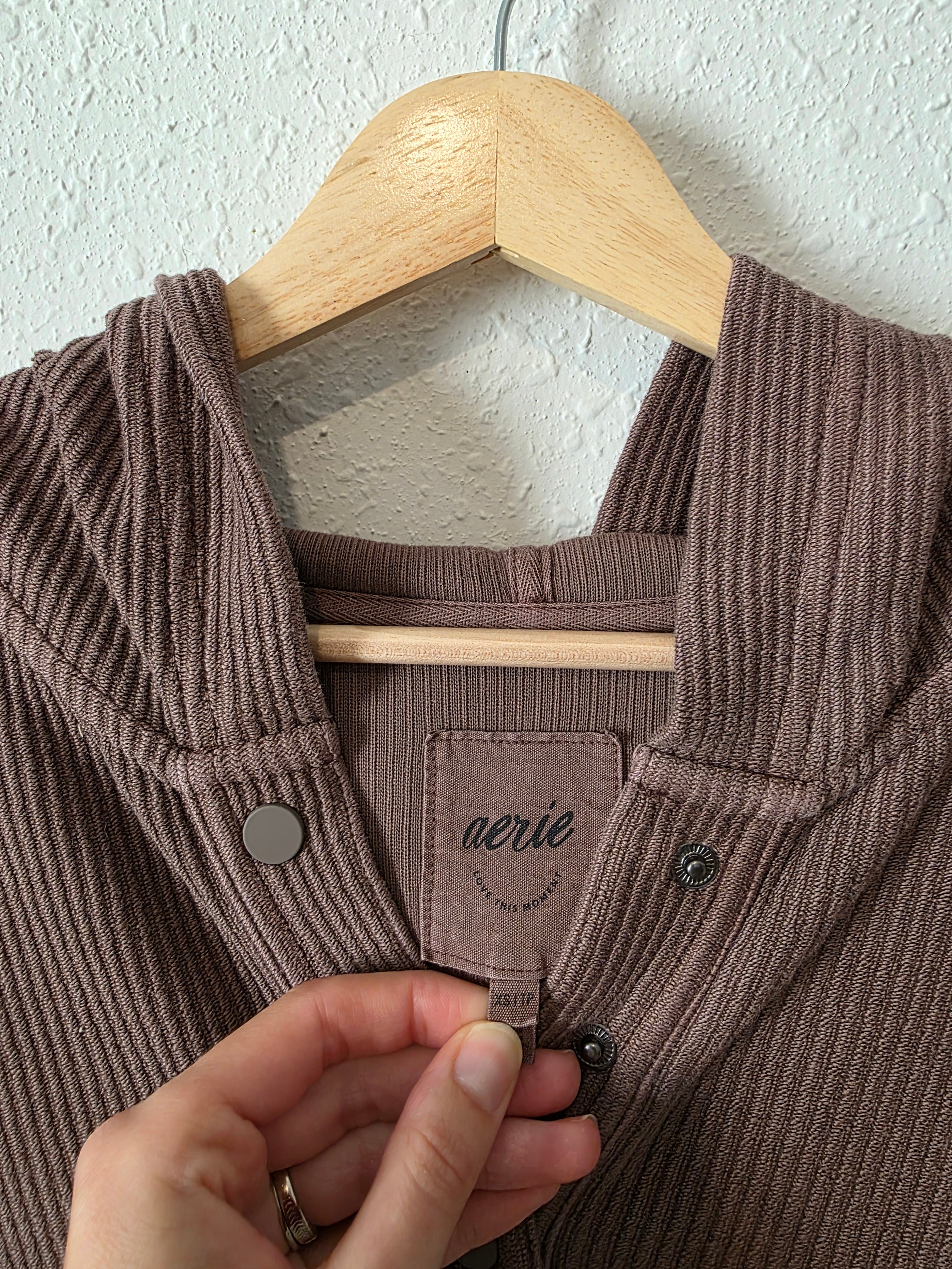 Aerie Chocolate Brown Hooded Sweatshirt (XS)