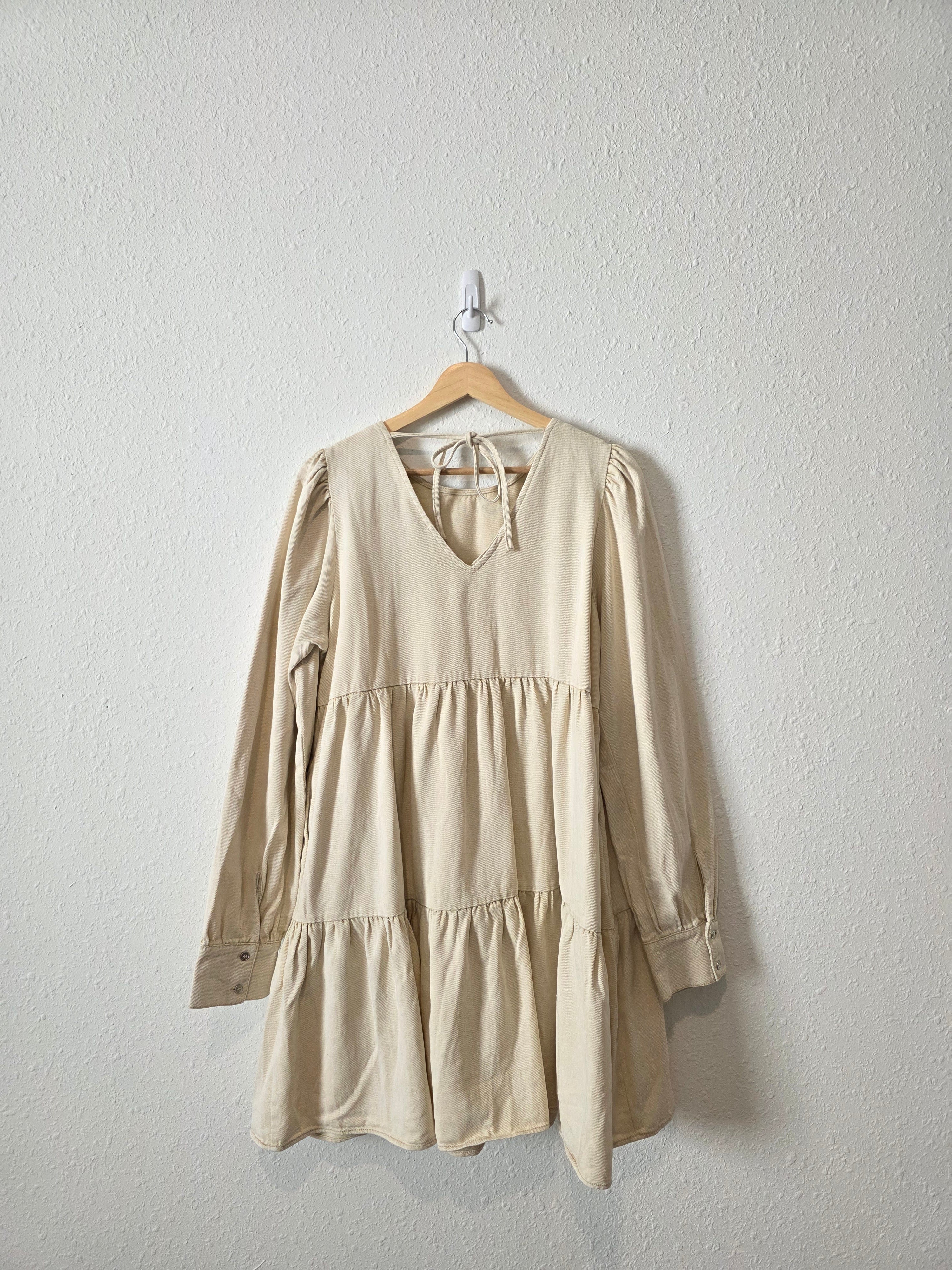 NEW Cotton Tiered Mini Dress (L)