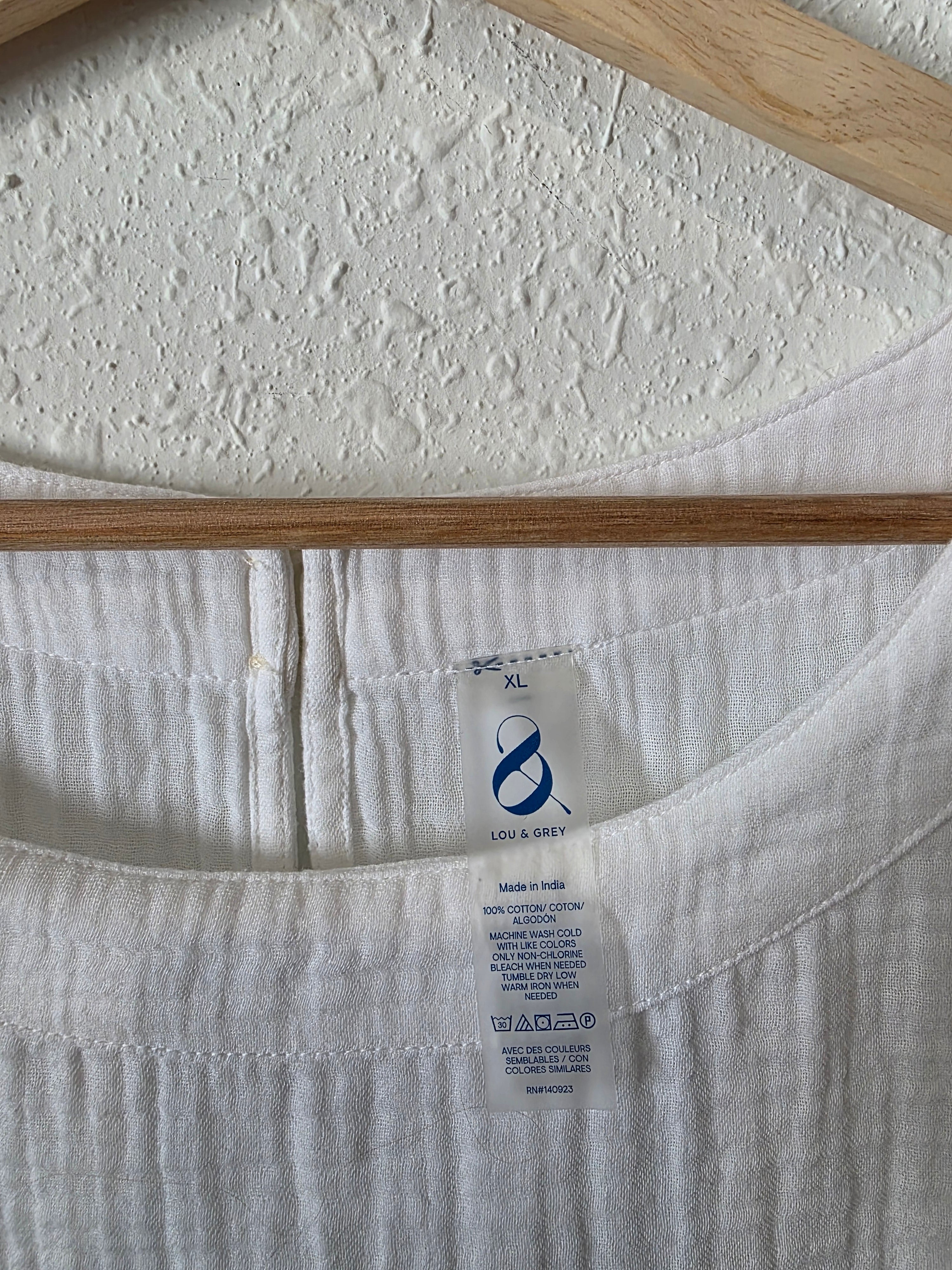 Lou & Grey Cotton Gauze Tank (XL)
