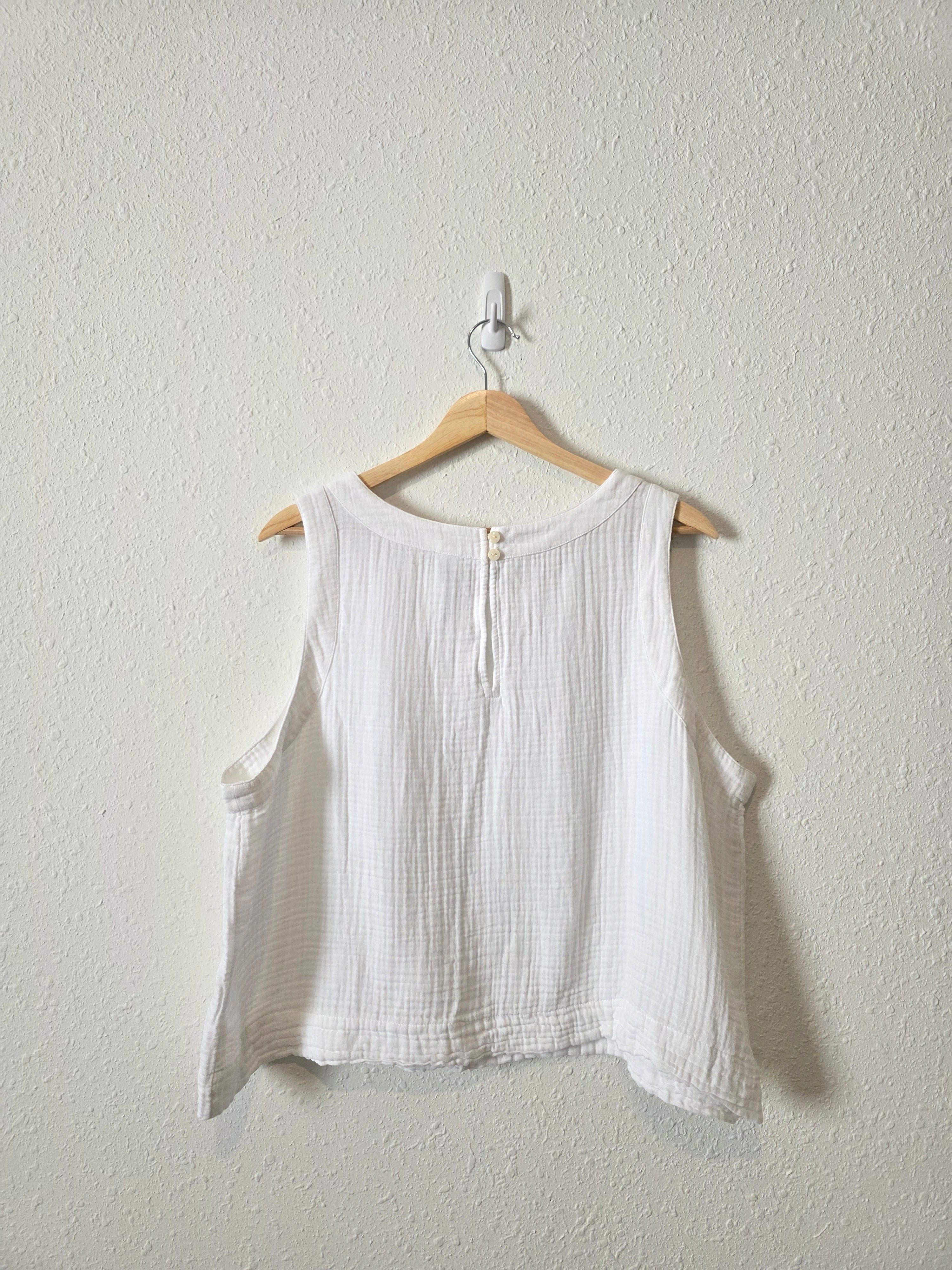 Lou & Grey Cotton Gauze Tank (XL)
