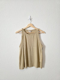 Banana Republic Neutral Linen Tank (L)