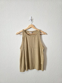 Banana Republic Neutral Linen Tank (L)