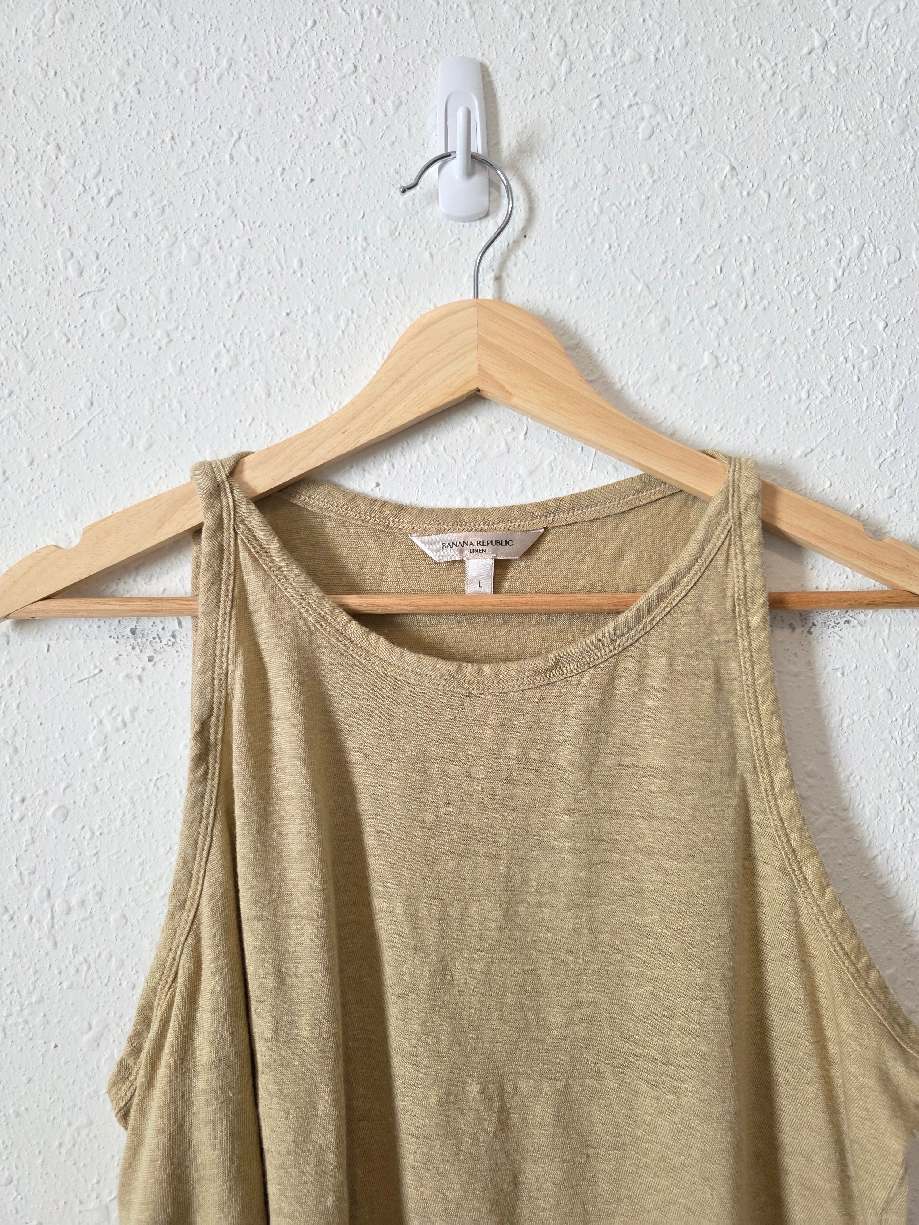 Banana Republic Neutral Linen Tank (L)