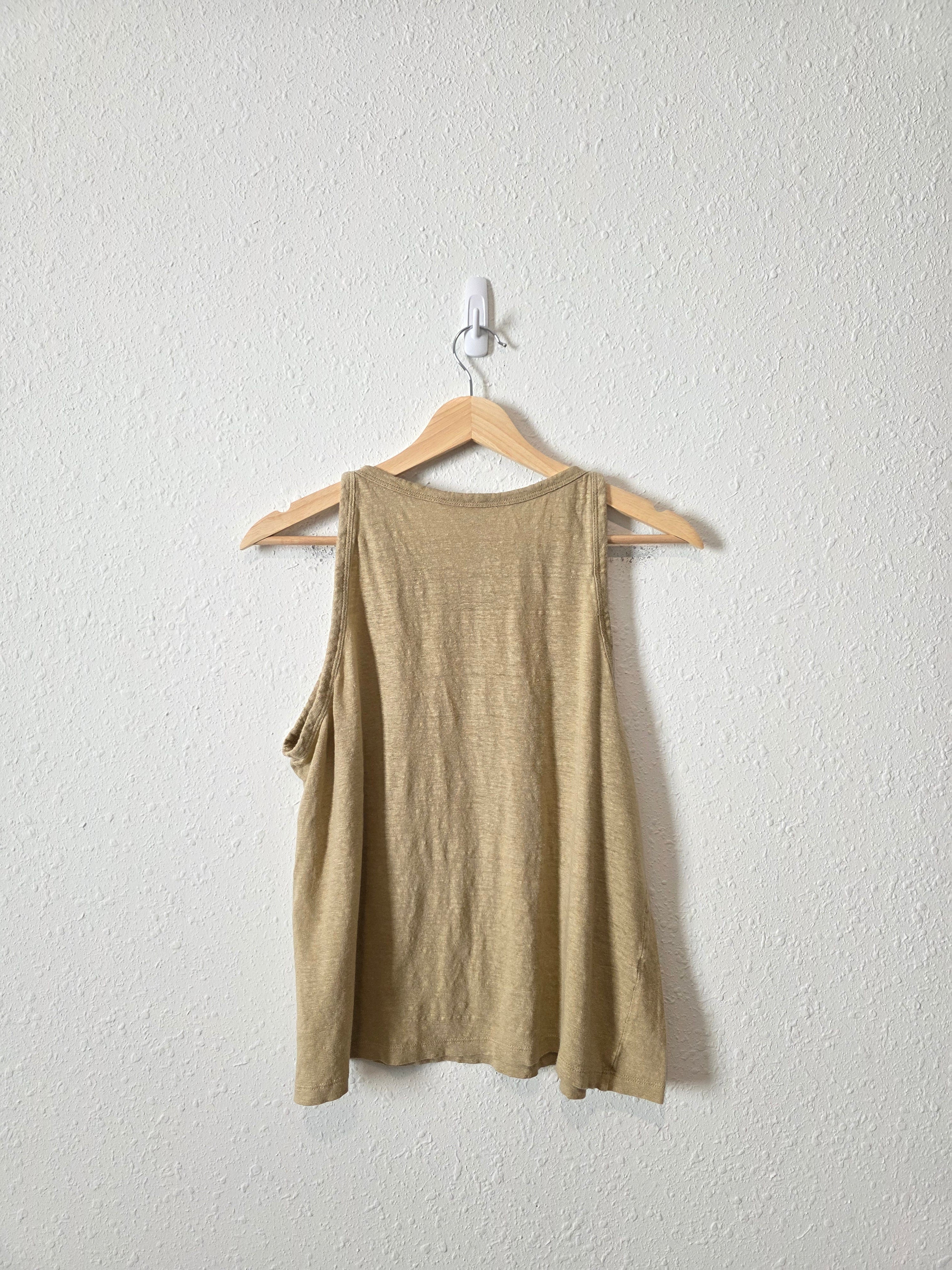 Banana Republic Neutral Linen Tank (L)