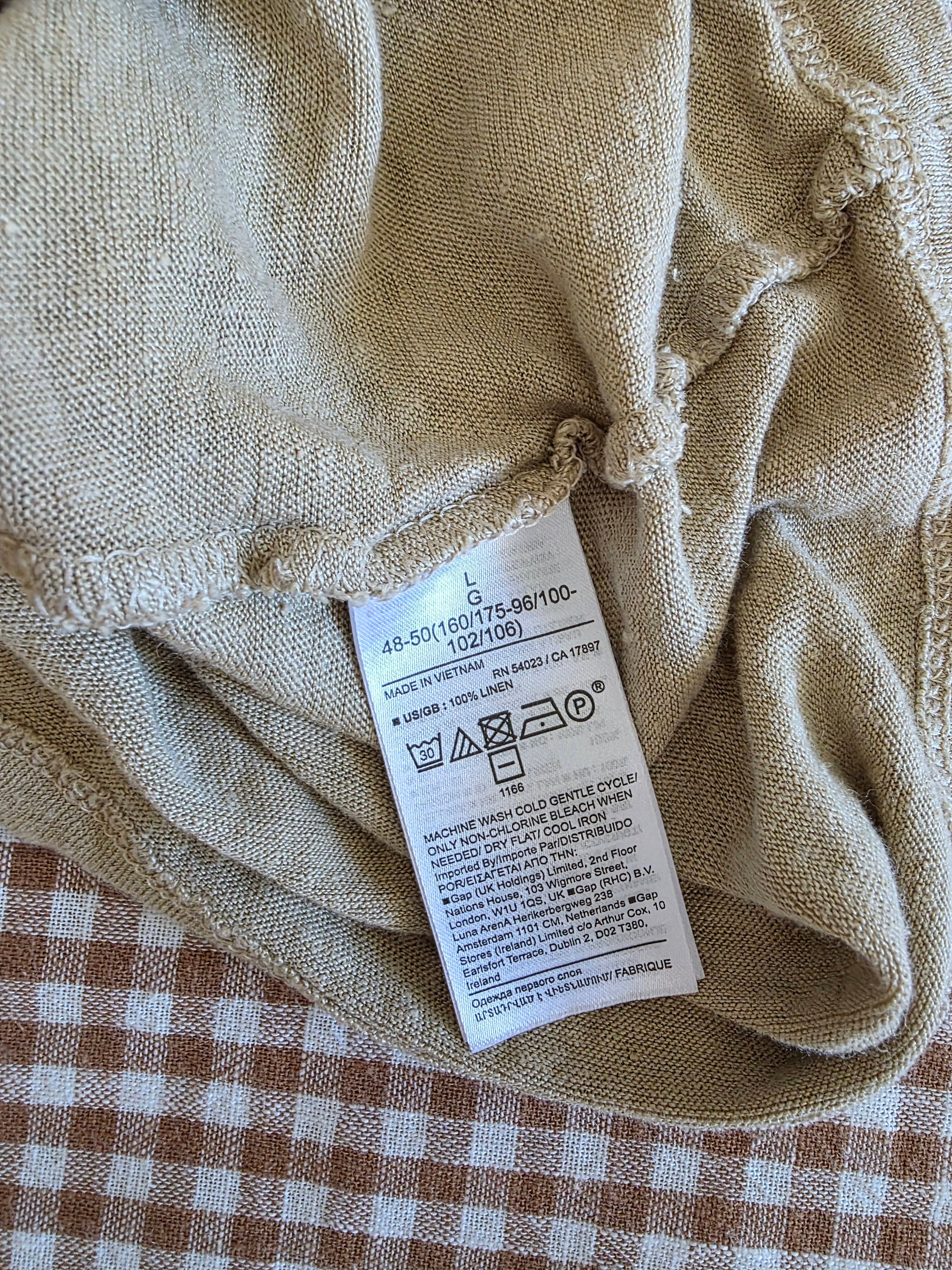 Banana Republic Neutral Linen Tank (L)