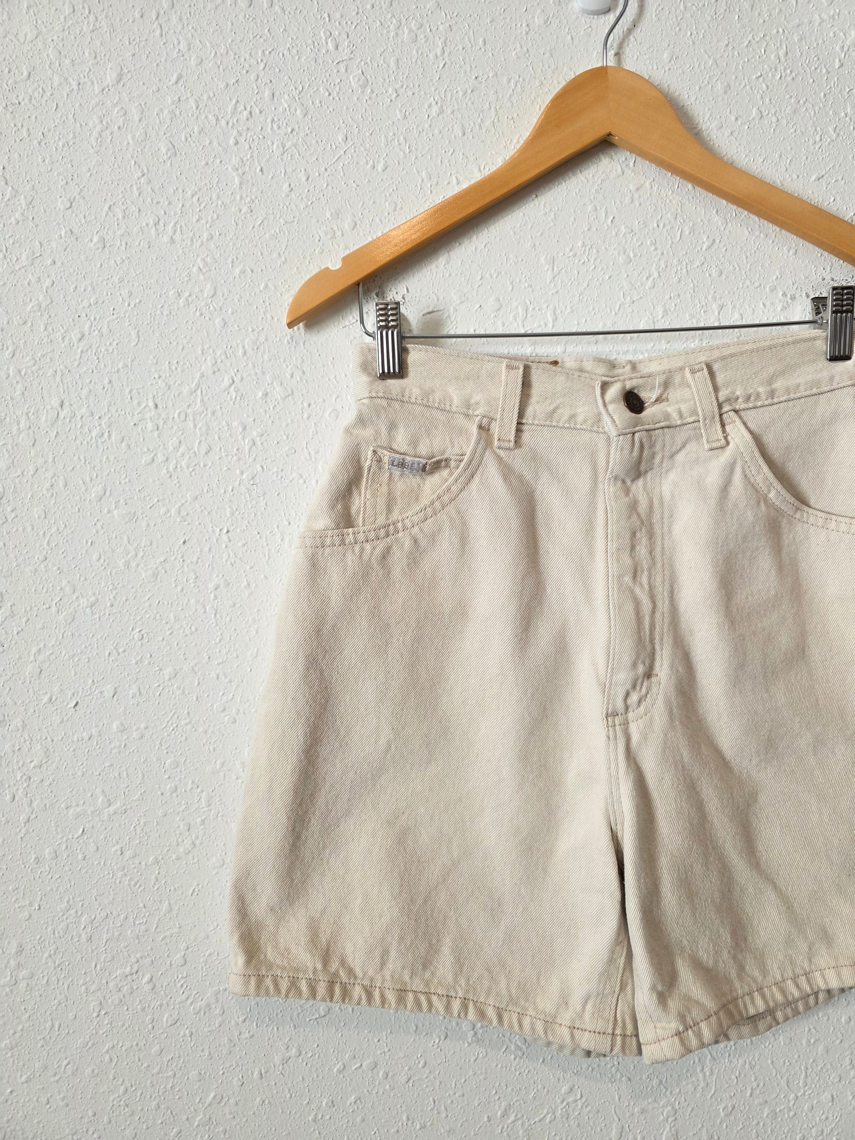 Vintage Lee Ecru Denim Shorts (26)