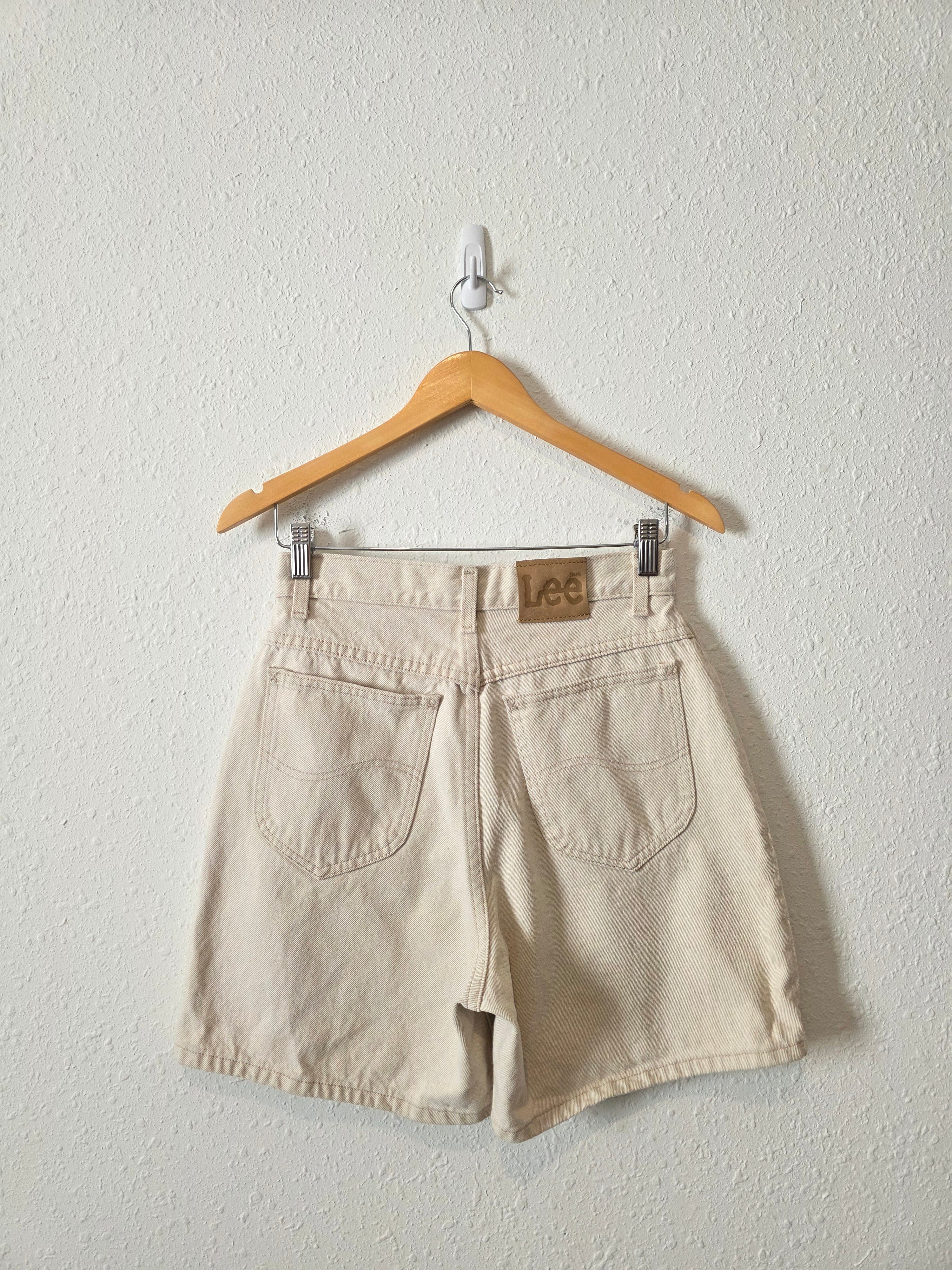 Vintage Lee Ecru Denim Shorts (26)