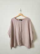 Linen Oversized Button Up Top (XL)