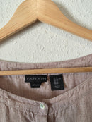 Linen Oversized Button Up Top (XL)