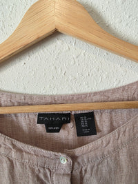 Linen Oversized Button Up Top (XL)