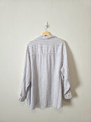 Striped Linen Button Up Tunic (3X)