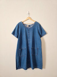 Vintage Denim Mini Dress (16W)