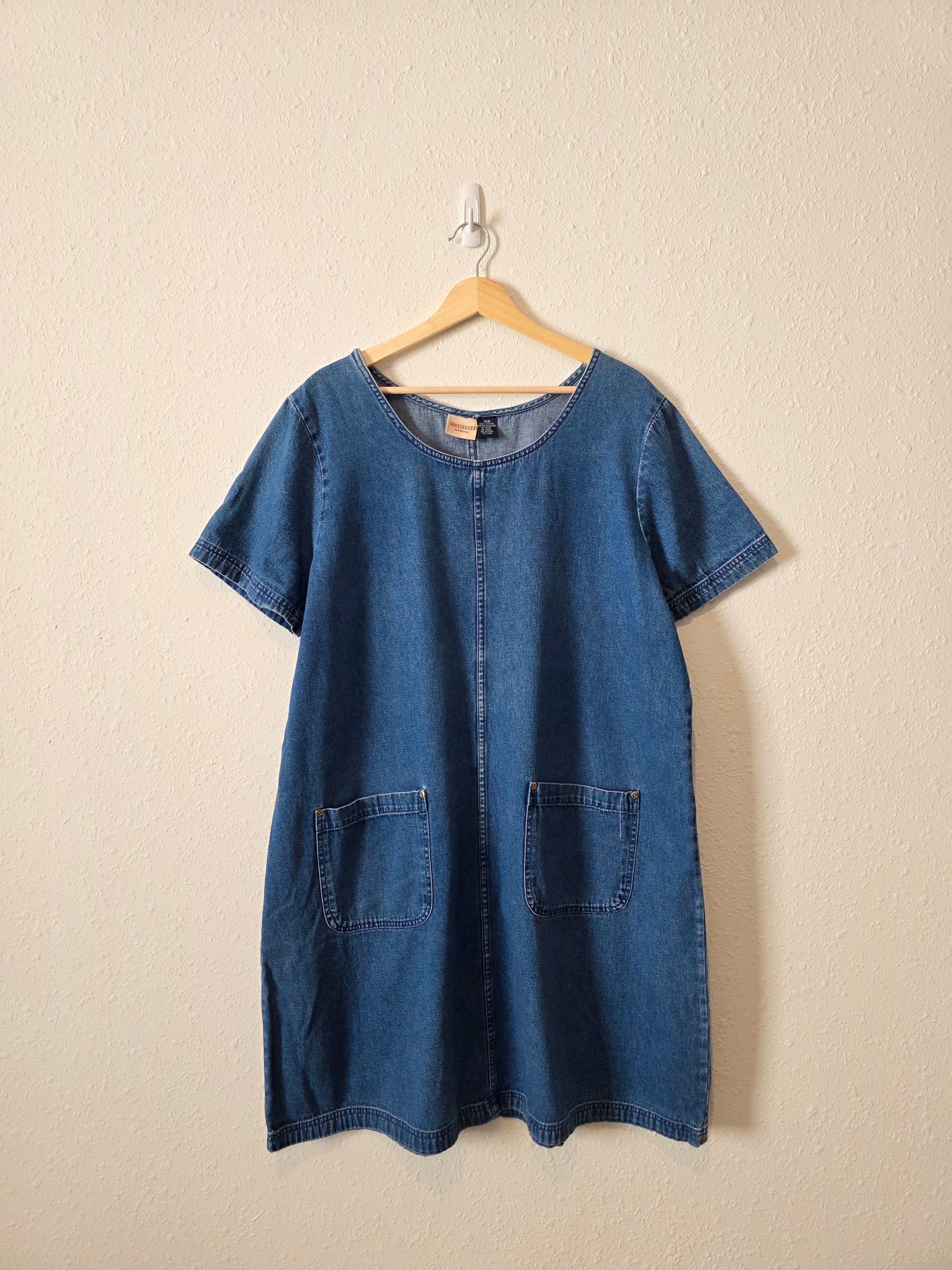 Vintage Denim Mini Dress (16W)