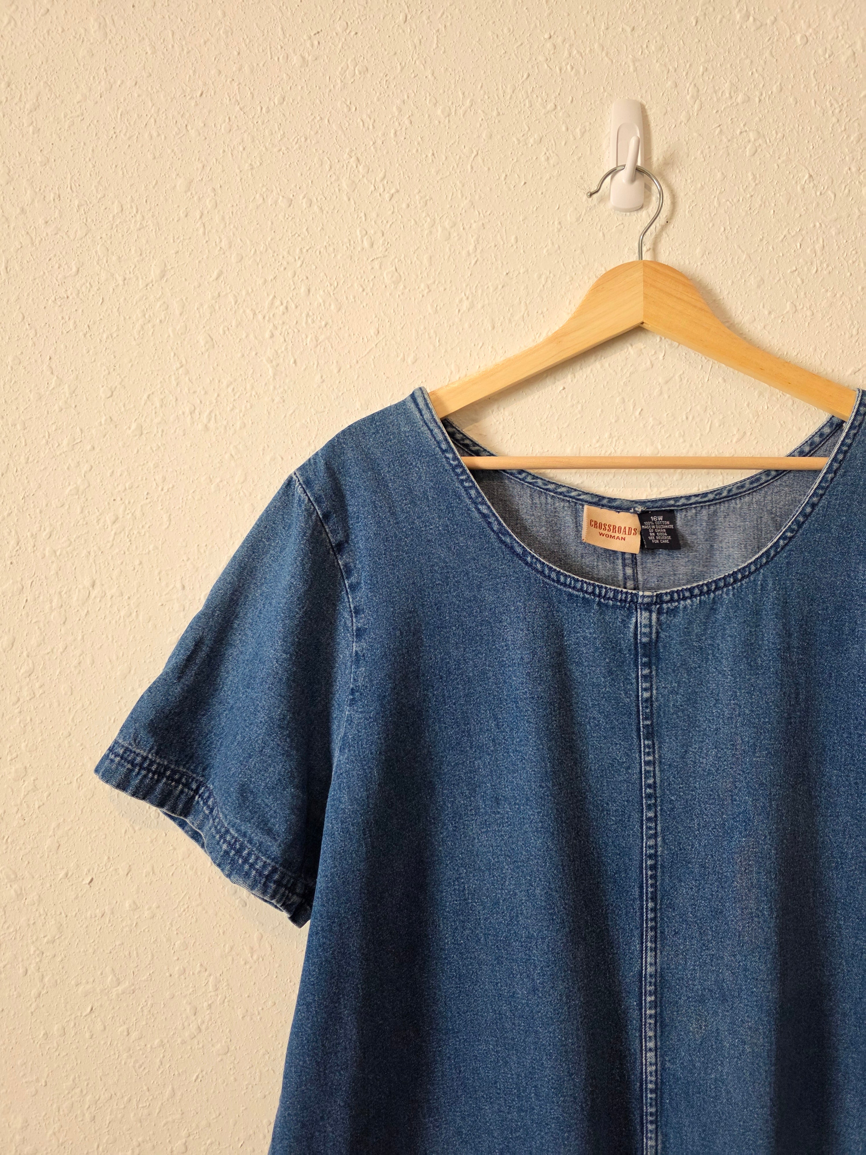 Vintage Denim Mini Dress (16W)