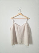 Oat Linen Boxy Tank (L)