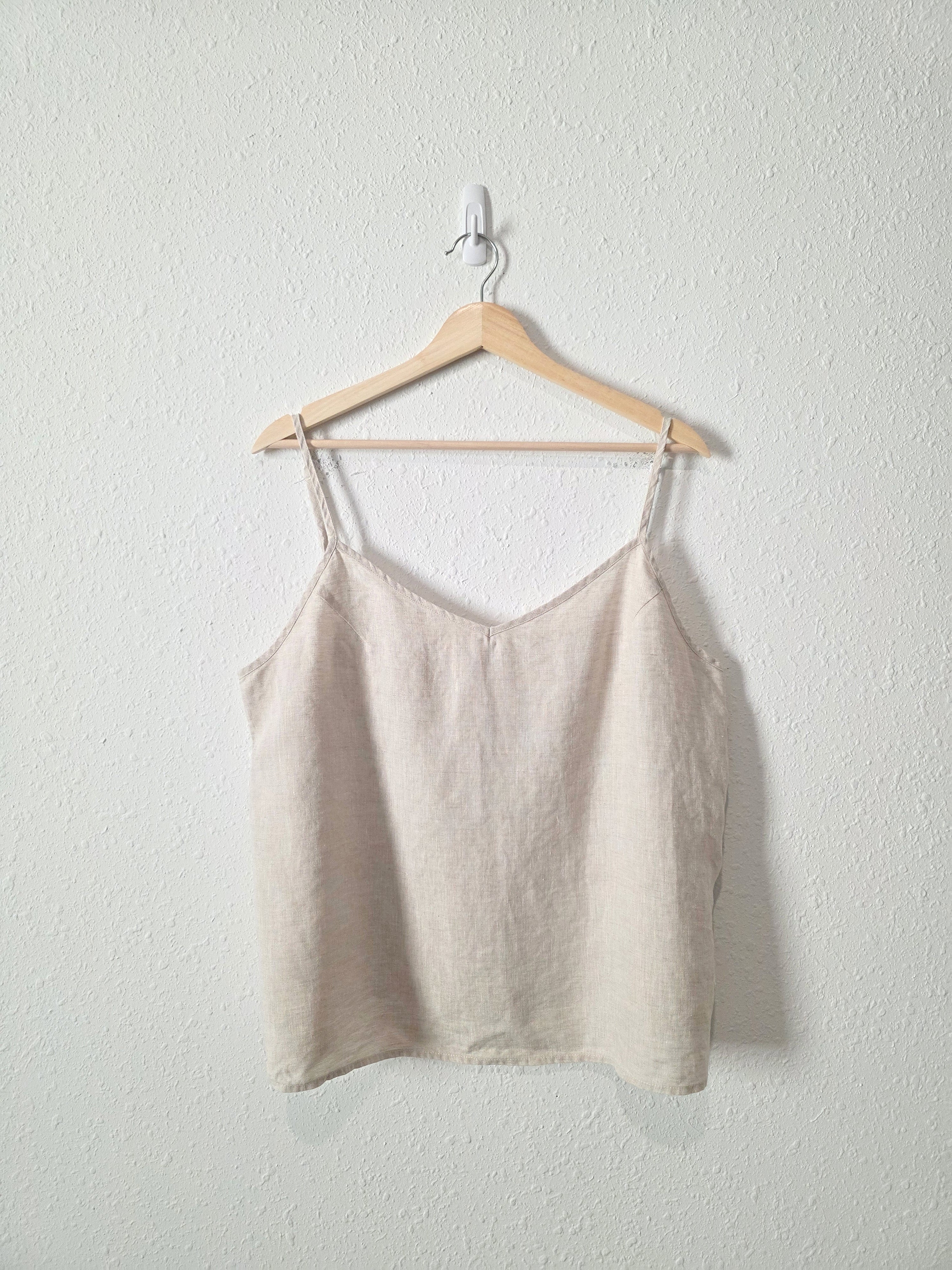 Oat Linen Boxy Tank (L)