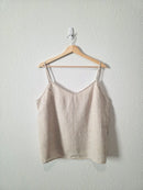 Oat Linen Boxy Tank (L)
