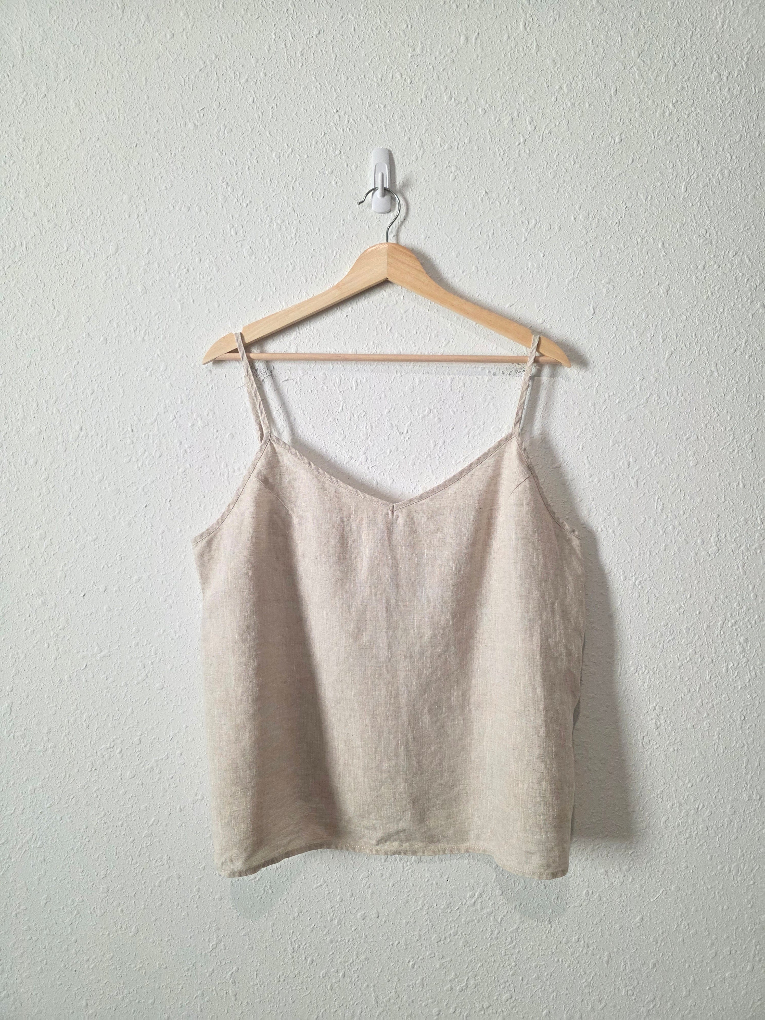 Oat Linen Boxy Tank (L)