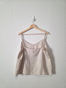 Oat Linen Boxy Tank (L)