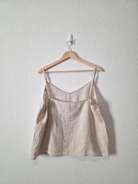 Oat Linen Boxy Tank (L)
